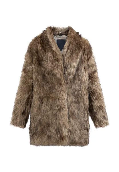 Пуховик DreiMaster Faux Fur Mantel, коричневый