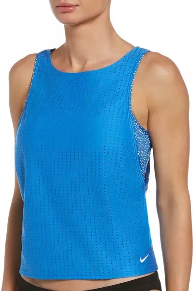 Женский трансформируемый многослойный топ танкини Nike Water Dots