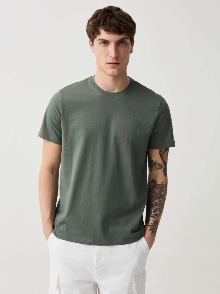 Футболка из органического хлопка с круглым вырезом Ovs, цвет sage green
