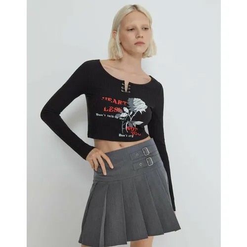 Лонгслив Gloria Jeans Ready! Steady! Go!, размер XL (52), , чёрный