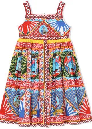 Dolce & Gabbana Kids платье с графичным принтом