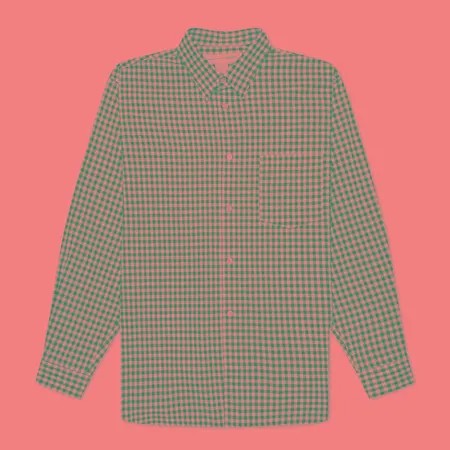 Мужская рубашка Comme des Garcons SHIRT Forever Gingham, цвет зелёный, размер XL