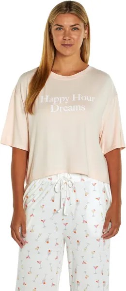 Пижамный комплект Wildfox Happy Hour Dreams Set, цвет Cloud Pink/Multi