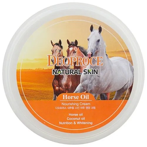 Крем для тела Deoproce Natural Skin Horse Oil Nourishing Cream, банка, 100 г