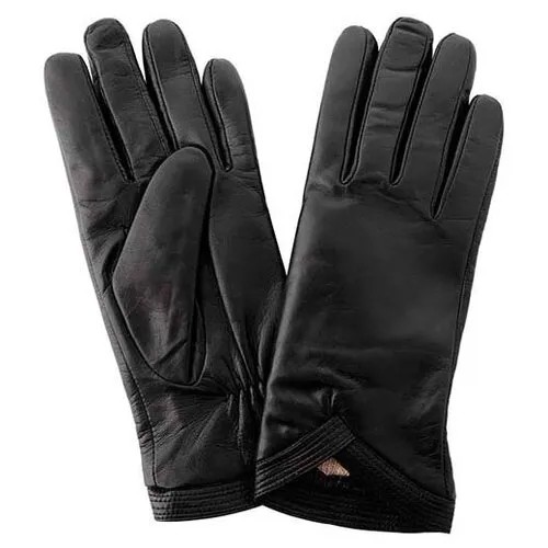 Перчатки GIORGIO FERRETTI, демисезон/зима, натуральная кожа, размер 6,5, черный