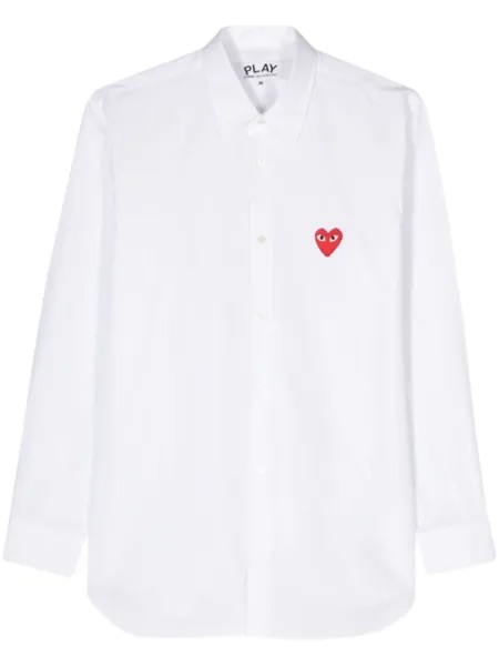 Comme Des Garçons Play рубашка с аппликацией, белый