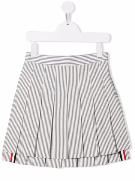 Thom Browne Kids юбка со складками и полосками RWB