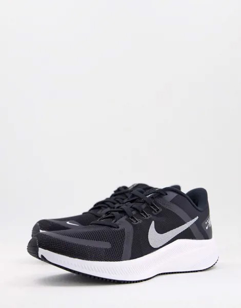 Черно-белые кроссовки Nike Running Quest 4-Черный цвет