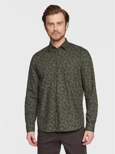 Рубашка стандартного кроя Sisley, зеленый