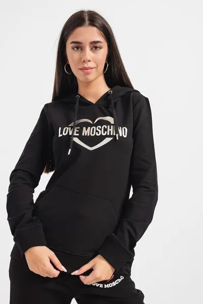 Толстовка с логотипом Pmauk Love Moschino, черный