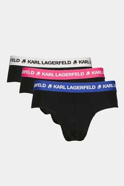 Трусы с логотипом, 3 пары Karl Lagerfeld, синий