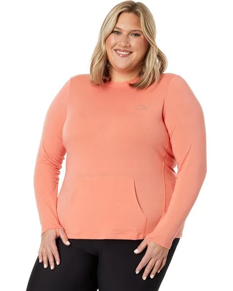 Лонгслив L.L.Bean Plus Size Tropicwear Comfort Crew, цвет Wild Salmon