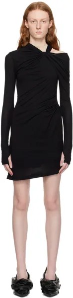 Черное мини-платье с твистом Helmut Lang