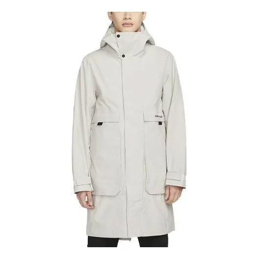 Пальто gore tex 2 в 1 со съемным капюшоном и утепленным пальто Air Jordan, белый