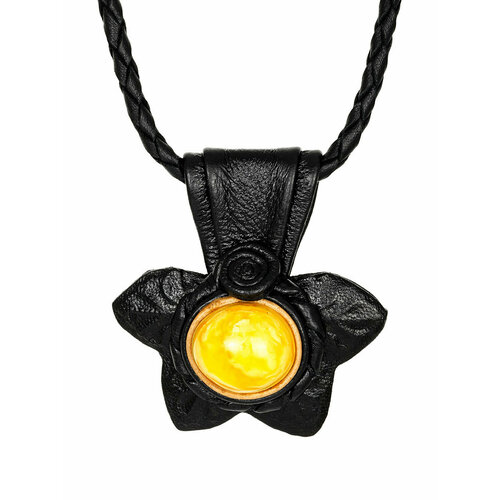 Колье AmberHandmade, янтарь, длина 51 см, бежевый