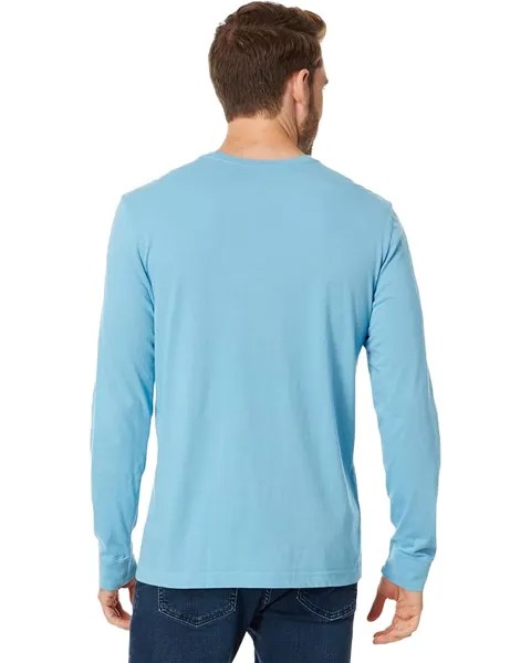Футболка Life is Good US Flag Paw Long Sleeve Crusher-Lite Tee, цвет Cool Blue