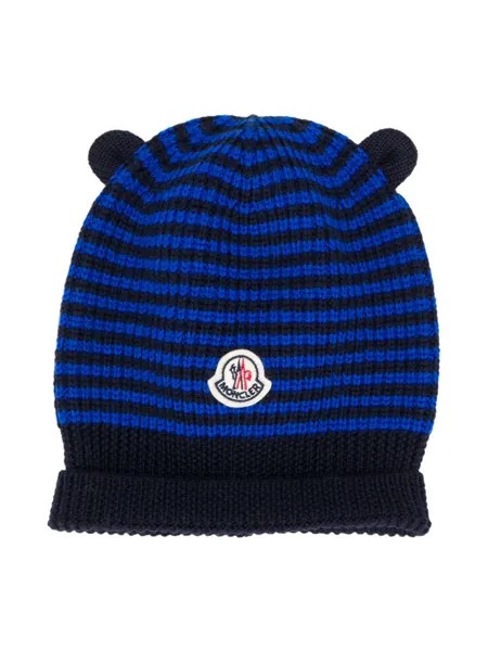 Moncler Enfant полосатая шапка бини
