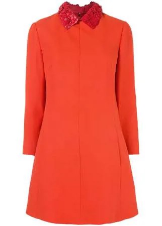 Valentino Pre-Owned платье мини с цветочной аппликацией