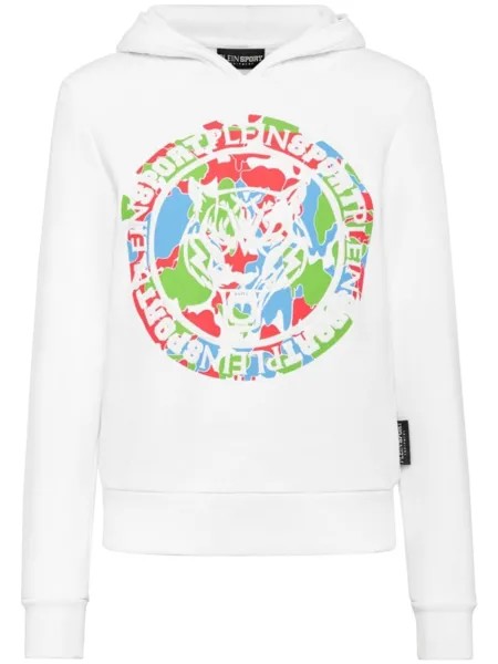 Plein Sport худи Carbon Tiger, белый