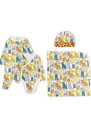 Stella McCartney Kids комплект из комбинезона, боди, шапки и одеяла