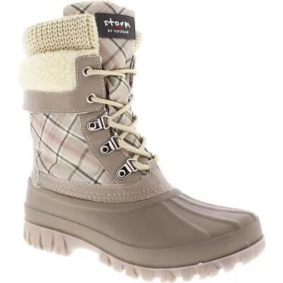 Женские зимние сапоги Creek Taupe Plaid Snow Winter Boots Cougar 9 Medium (B,M) BHFO 9003