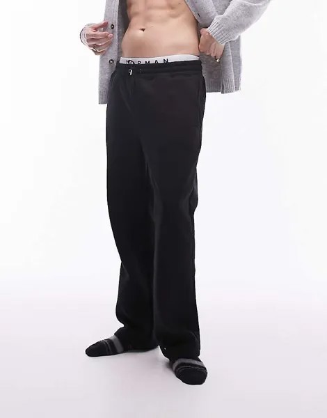 Черные джоггеры прямого кроя Topman