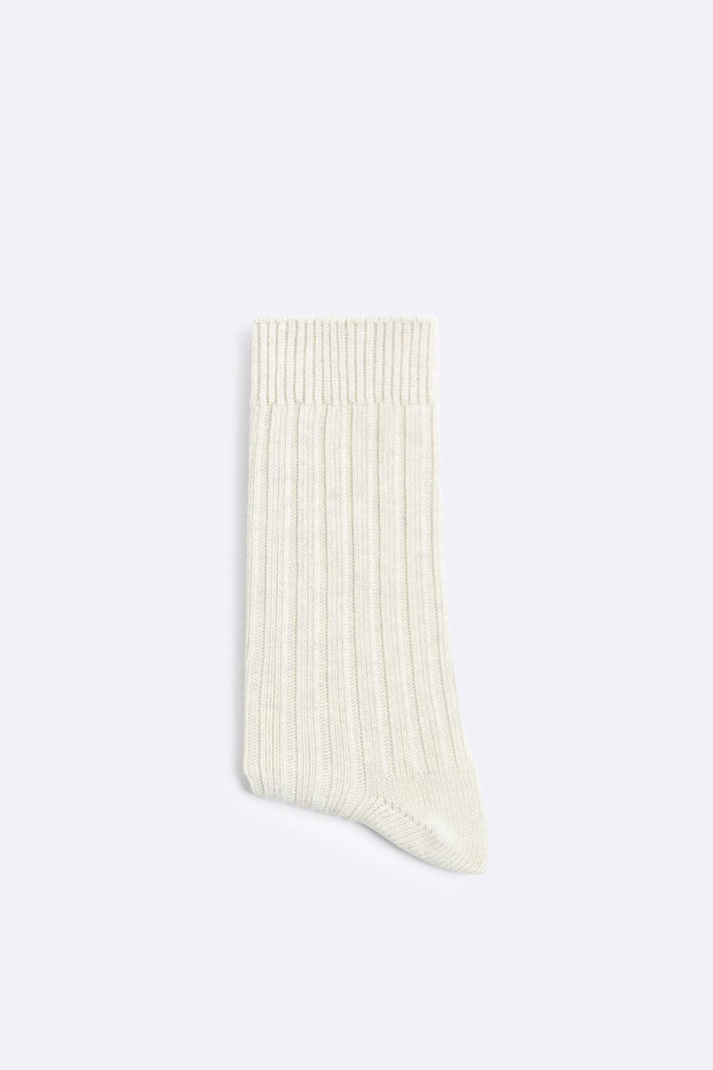 Носки в ребрику ZARA, средне-серый