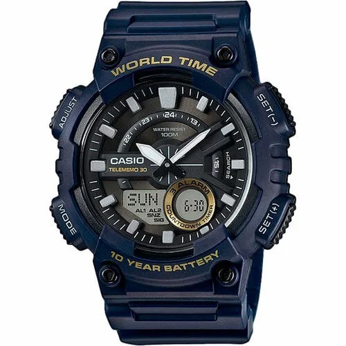 Наручные часы CASIO AEQ-110W-2A, синий, фиолетовый