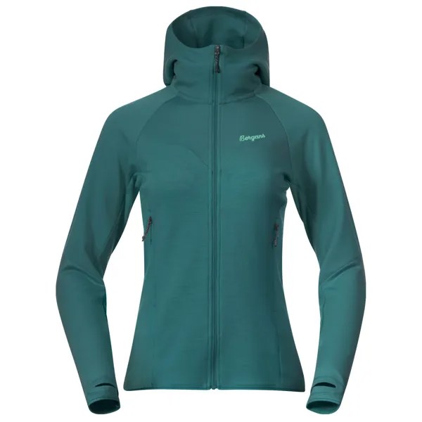 Куртка из мериноса Bergans Women's Tind Merino Hood, цвет Malachite Green