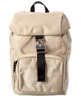 Мужской нейлоновый рюкзак Off-White Arrow Tuc бежевый