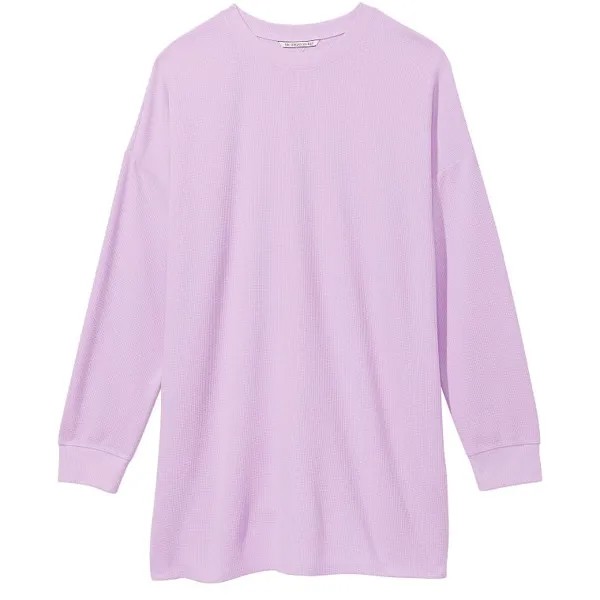 Ночная рубашка Victoria's Secret Glow Waffle Long-Sleeve, лиловый