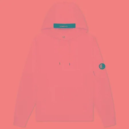 Мужская толстовка C.P. Company Diagonal Raised Fleece Garment Dyed Lens Hooded, цвет белый, размер XL