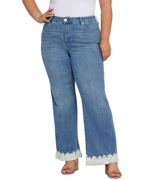 Широкие джинсы Bella с высокой посадкой больших размеров Seven7, синий
