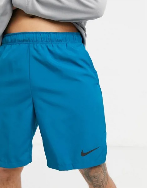Синие шорты из тканого материала Nike Training Flex 3.0-Голубой