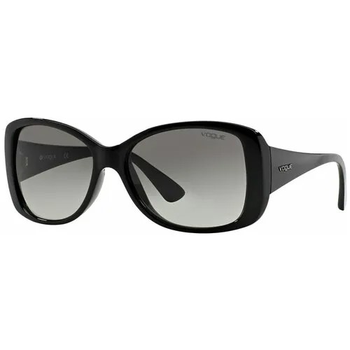 Солнцезащитные очки Vogue eyewear, бабочка, оправа: пластик, градиентные, с защитой от УФ, для женщин, черный