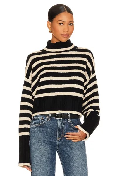 Свитер Denimist Cropped Sailor Turtleneck, цвет Black & Tan Stripe