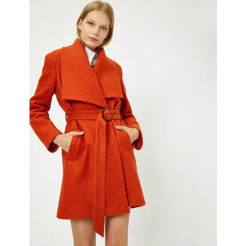 Пальто KOTON, размер 36, оранжевый