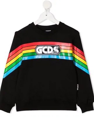 Gcds Kids толстовка с логотипом и контрастными полосками