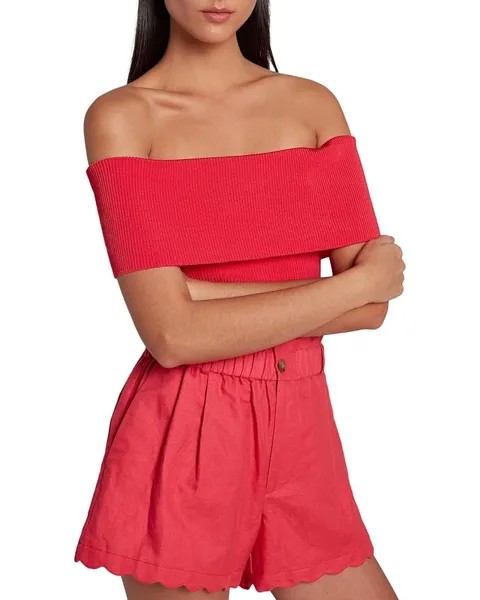 Свитер 7 For All Mankind Off Shoulder, цвет Geranium