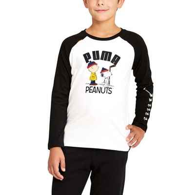 Футболка Puma с круглым вырезом и длинными рукавами X Peanuts Toddler Boys Size 2T Повседневные топы 5