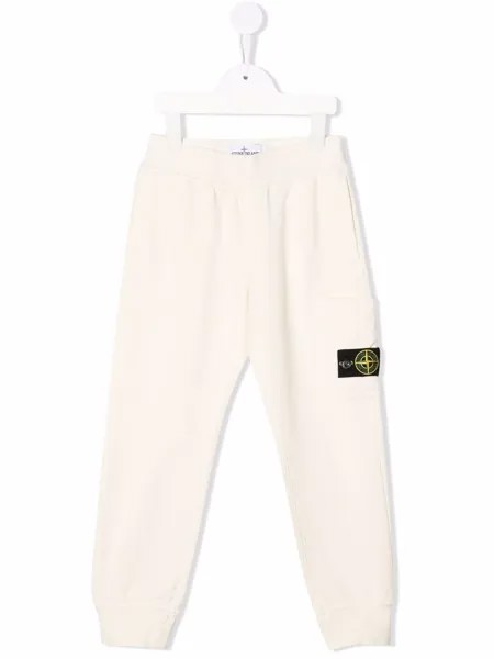 Stone Island Junior спортивные брюки с нашивкой-логотипом