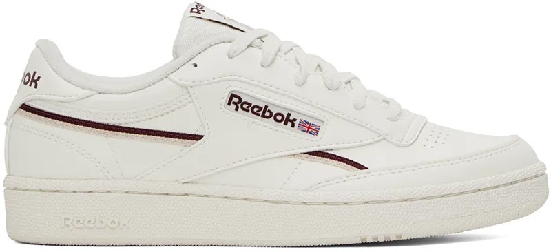 Кроссовки Reebok Classics Off-White & Burgundy Club C 85