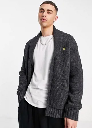 Кардиган с шалевым воротником Lyle & Scott-Серый