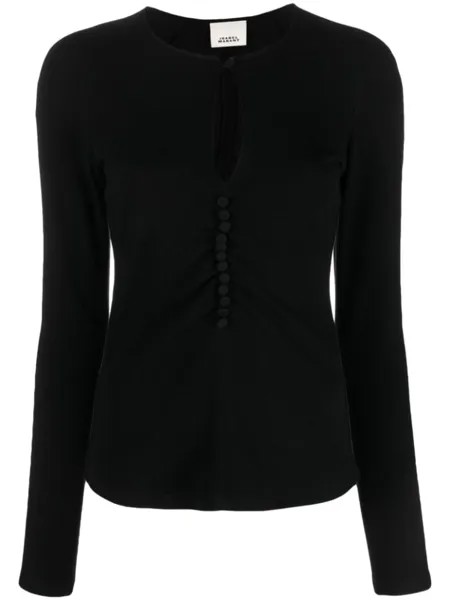 ISABEL MARANT блузка с вырезом-капелькой, черный
