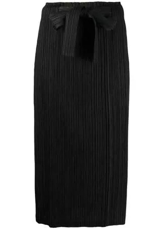 Pleats Please Issey Miyake плиссированная юбка с поясом