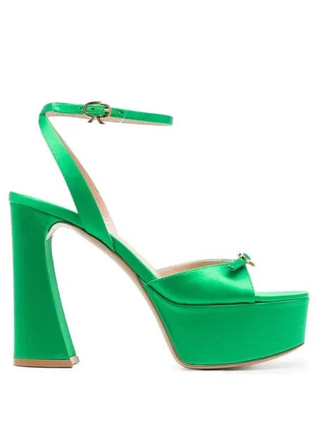 Gianvito Rossi босоножки Maddy 125 на платформе, зеленый