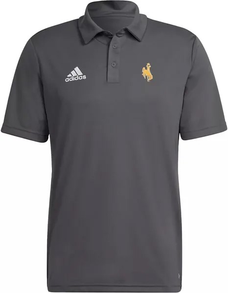 Мужская футболка-поло Adidas Wyoming Cowboys серая Entrada