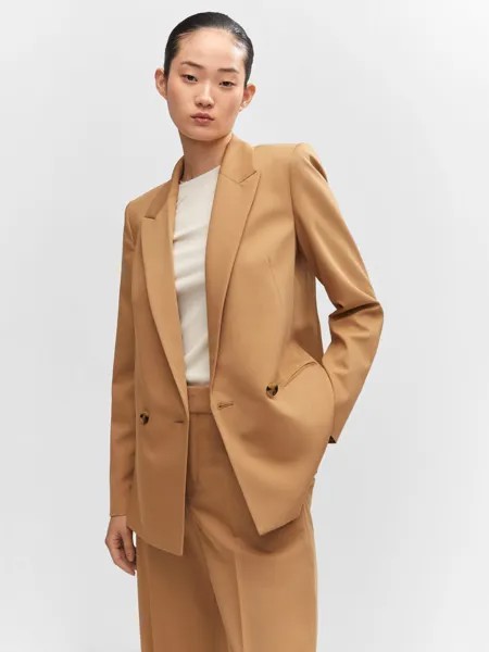Двубортный пиджак Greta Mango, коричневый