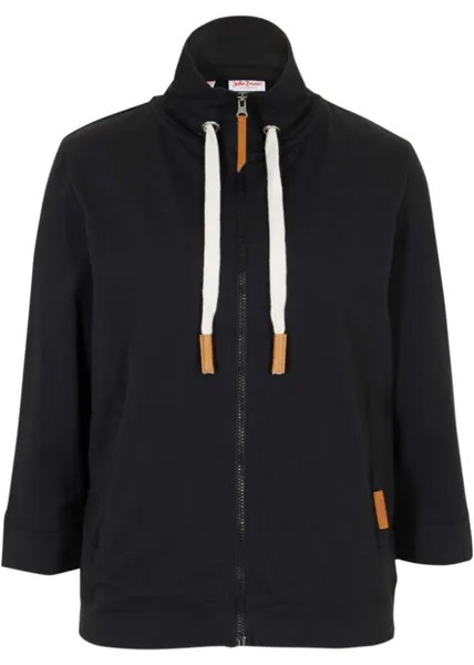 Свободный свитшот с рукавами 3/4 John Baner Jeanswear, черный