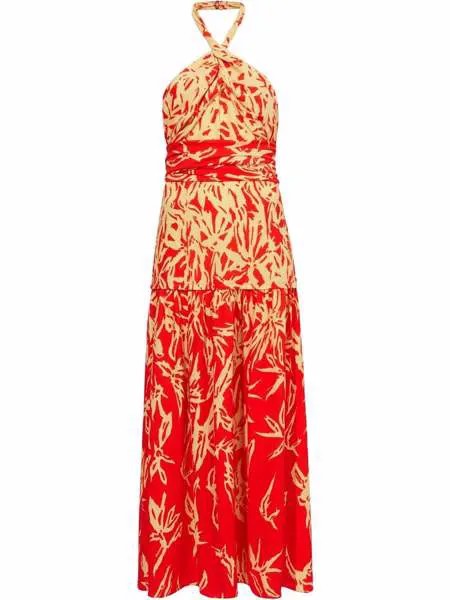 Proenza Schouler Scattered Floral Twisted Halter Dress
